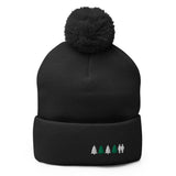 Holiday Trees Pom-Pom Beanie